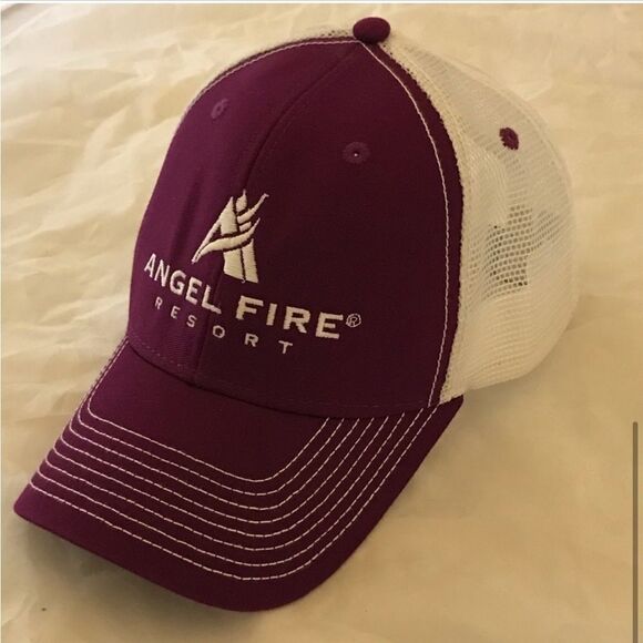 Ouray Angel Fire Resort Maroon Trucker Hat - Picture 6 of 12